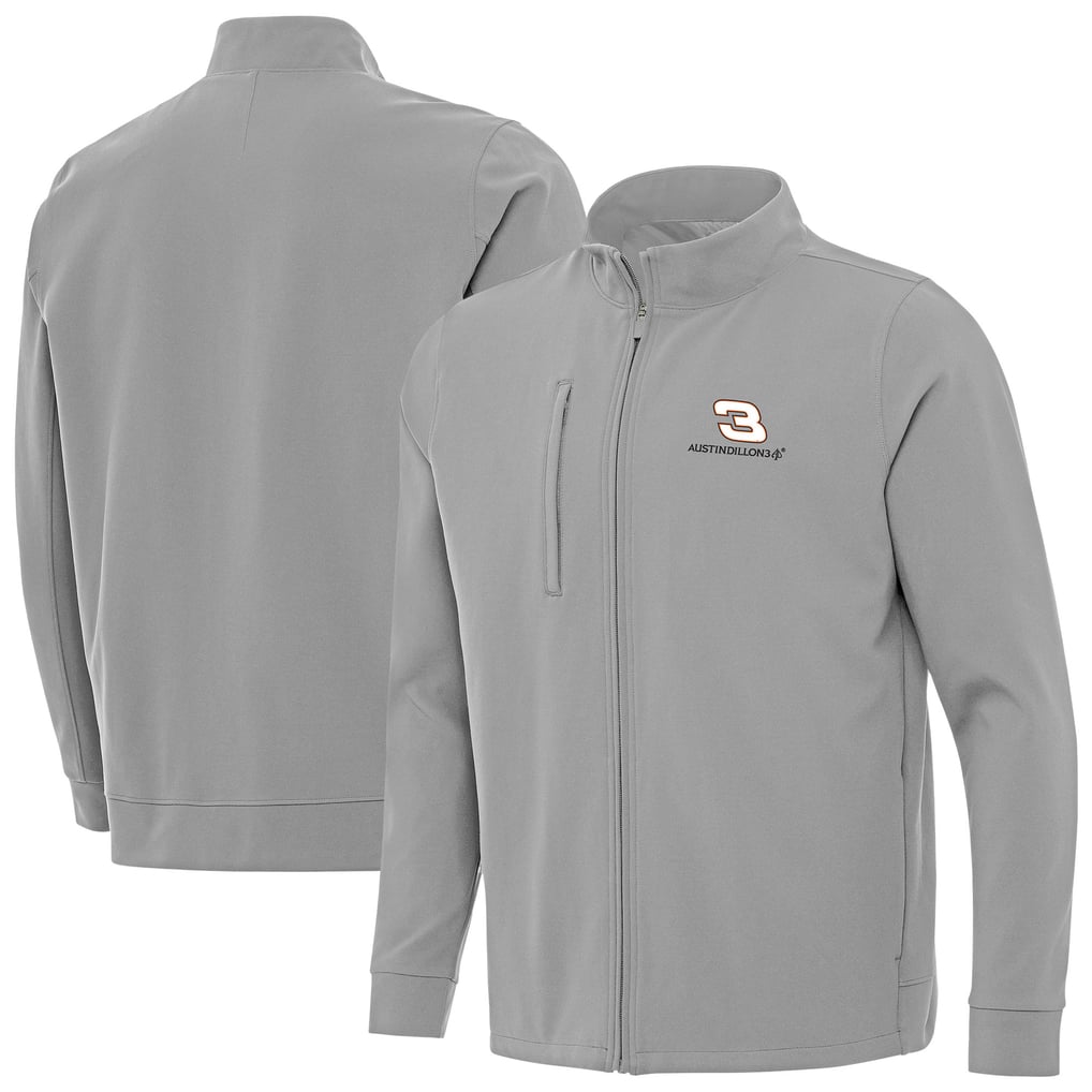  Austin Dillon Antigua Regard Full-Zip Jacket - Gray